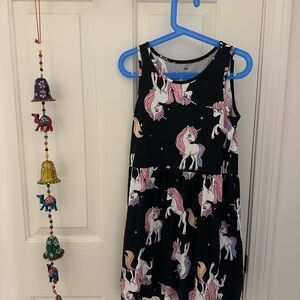 H&M Black and Pink Unicorn Kids Dress